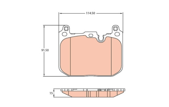 Kit de plaquettes de frein, frein à disque GDB2137 TRW