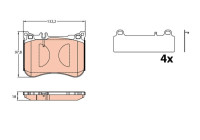 Kit de plaquettes de frein, frein à disque GDB2144 TRW