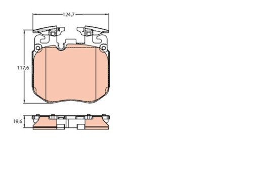Kit de plaquettes de frein, frein à disque GDB2147 TRW, Image 2