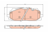 Kit de plaquettes de frein, frein à disque GDB2158 TRW
