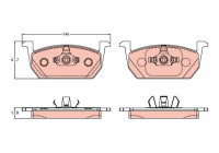 Kit de plaquettes de frein, frein à disque GDB2159 TRW
