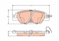 Kit de plaquettes de frein, frein à disque GDB2163 TRW