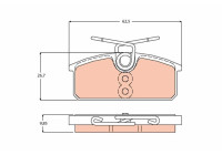 Kit de plaquettes de frein, frein à disque GDB2165 TRW