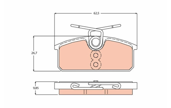Kit de plaquettes de frein, frein à disque GDB2165 TRW