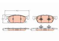 Kit de plaquettes de frein, frein à disque GDB2167 TRW