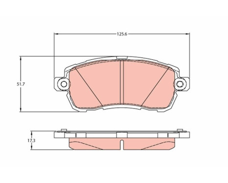 Kit de plaquettes de frein, frein à disque GDB2176 TRW