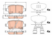 Kit de plaquettes de frein, frein à disque GDB2184 TRW