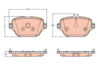 Kit de plaquettes de frein, frein à disque GDB2191 TRW