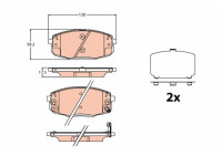 Kit de plaquettes de frein, frein à disque GDB2192 TRW