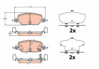 Kit de plaquettes de frein, frein à disque GDB2217 TRW