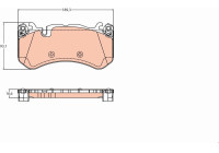 Kit de plaquettes de frein, frein à disque GDB2220 TRW