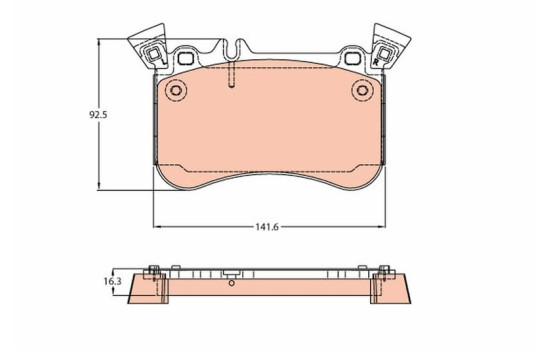 Kit de plaquettes de frein, frein à disque GDB2229 TRW