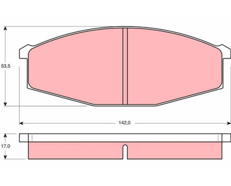 Kit de plaquettes de frein, frein à disque GDB251 TRW, Image 2