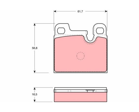 Kit de plaquettes de frein, frein à disque GDB258 TRW, Image 2