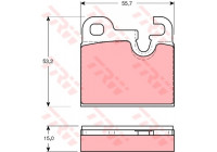 Kit de plaquettes de frein, frein à disque GDB259 TRW