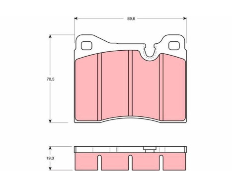 Kit de plaquettes de frein, frein à disque GDB261 TRW, Image 2