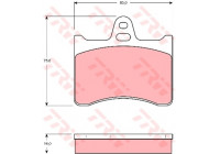 Kit de plaquettes de frein, frein à disque GDB262 TRW