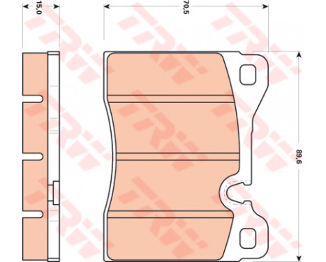 Kit de plaquettes de frein, frein à disque GDB270 TRW