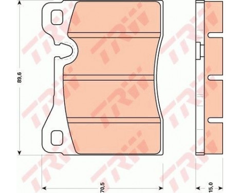 Kit de plaquettes de frein, frein à disque GDB270 TRW, Image 2