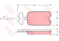 Kit de plaquettes de frein, frein à disque GDB277 TRW
