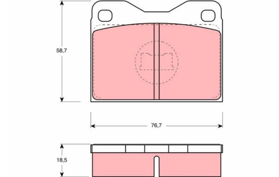 Kit de plaquettes de frein, frein à disque GDB279 TRW