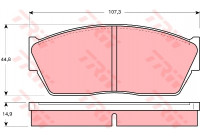 Kit de plaquettes de frein, frein à disque GDB284 TRW