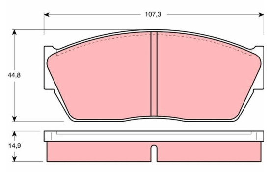 Kit de plaquettes de frein, frein à disque GDB284 TRW, Image 2