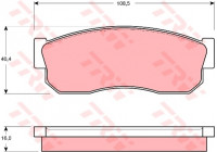 Kit de plaquettes de frein, frein à disque GDB288 TRW