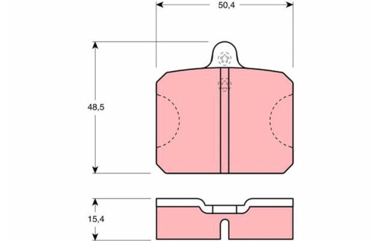 Kit de plaquettes de frein, frein à disque GDB300 TRW, Image 2