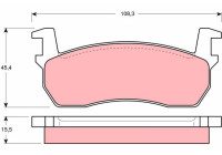 Kit de plaquettes de frein, frein à disque GDB303 TRW