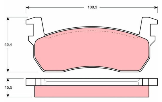 Kit de plaquettes de frein, frein à disque GDB303 TRW