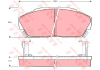 Kit de plaquettes de frein, frein à disque GDB3034 TRW