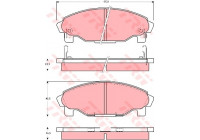 Kit de plaquettes de frein, frein à disque GDB3071 TRW