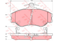 Kit de plaquettes de frein, frein à disque GDB3089 TRW