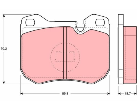 Kit de plaquettes de frein, frein à disque GDB309 TRW, Image 2