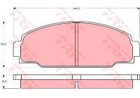 Kit de plaquettes de frein, frein à disque GDB3090 TRW