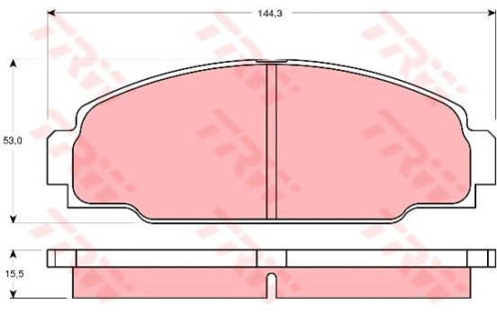 Kit de plaquettes de frein, frein à disque GDB3090 TRW