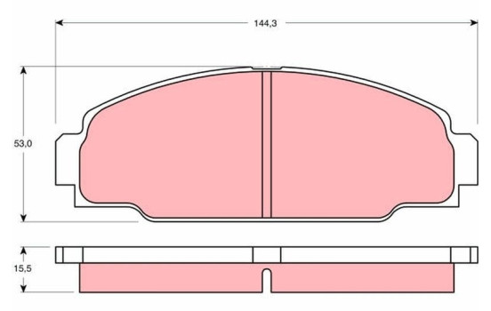 Kit de plaquettes de frein, frein à disque GDB3090 TRW, Image 2