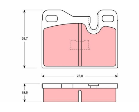 Kit de plaquettes de frein, frein à disque GDB310 TRW