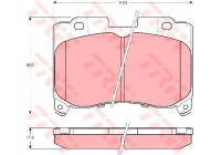 Kit de plaquettes de frein, frein à disque GDB3106 TRW