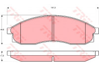 Kit de plaquettes de frein, frein à disque GDB3107 TRW