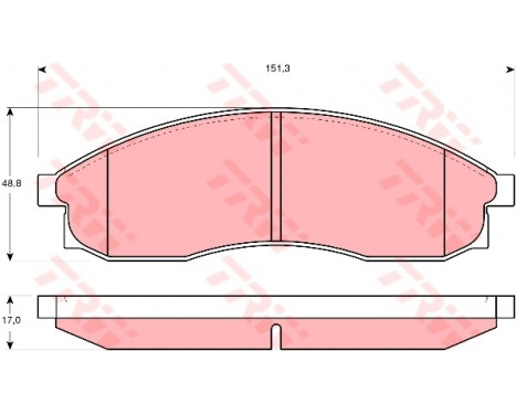 Kit de plaquettes de frein, frein à disque GDB3107 TRW