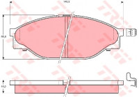 Kit de plaquettes de frein, frein à disque GDB3109 TRW