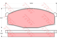 Kit de plaquettes de frein, frein à disque GDB3117 TRW