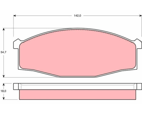 Kit de plaquettes de frein, frein à disque GDB3117 TRW, Image 2