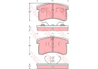 Kit de plaquettes de frein, frein à disque GDB3126 TRW