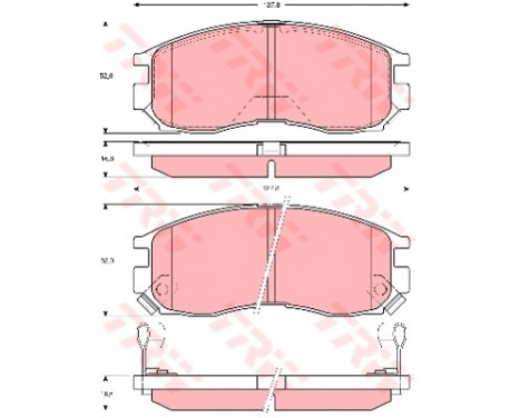 Kit de plaquettes de frein, frein à disque GDB3133 TRW