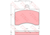 Kit de plaquettes de frein, frein à disque GDB314 TRW