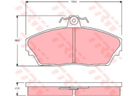 Kit de plaquettes de frein, frein à disque GDB3148 TRW