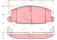 Kit de plaquettes de frein, frein à disque GDB3161 TRW